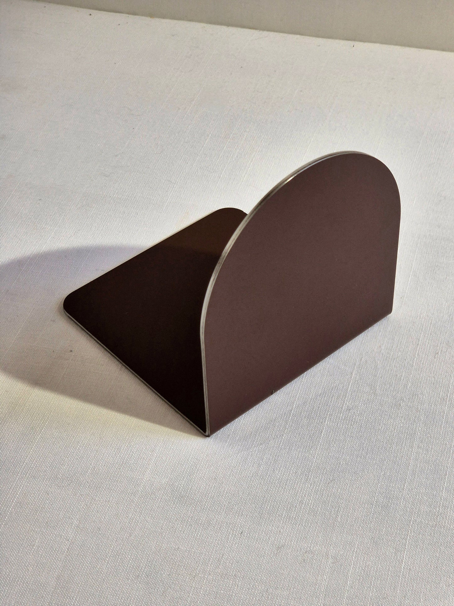 Folded Metal Bookends | Modern Steel Shelf Organizer