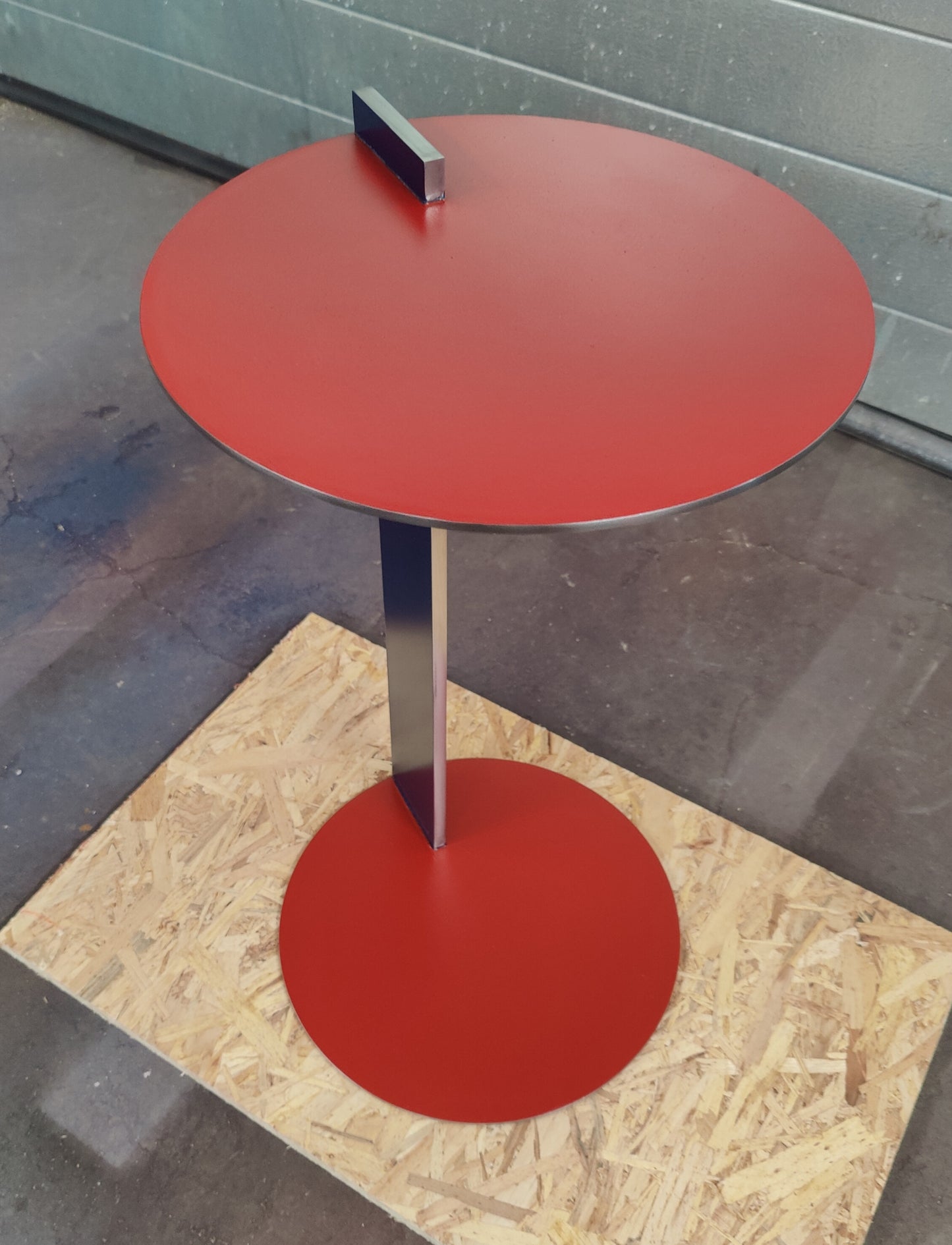 Latch Side Table | Slide-Under Raw Steel Sofa Table